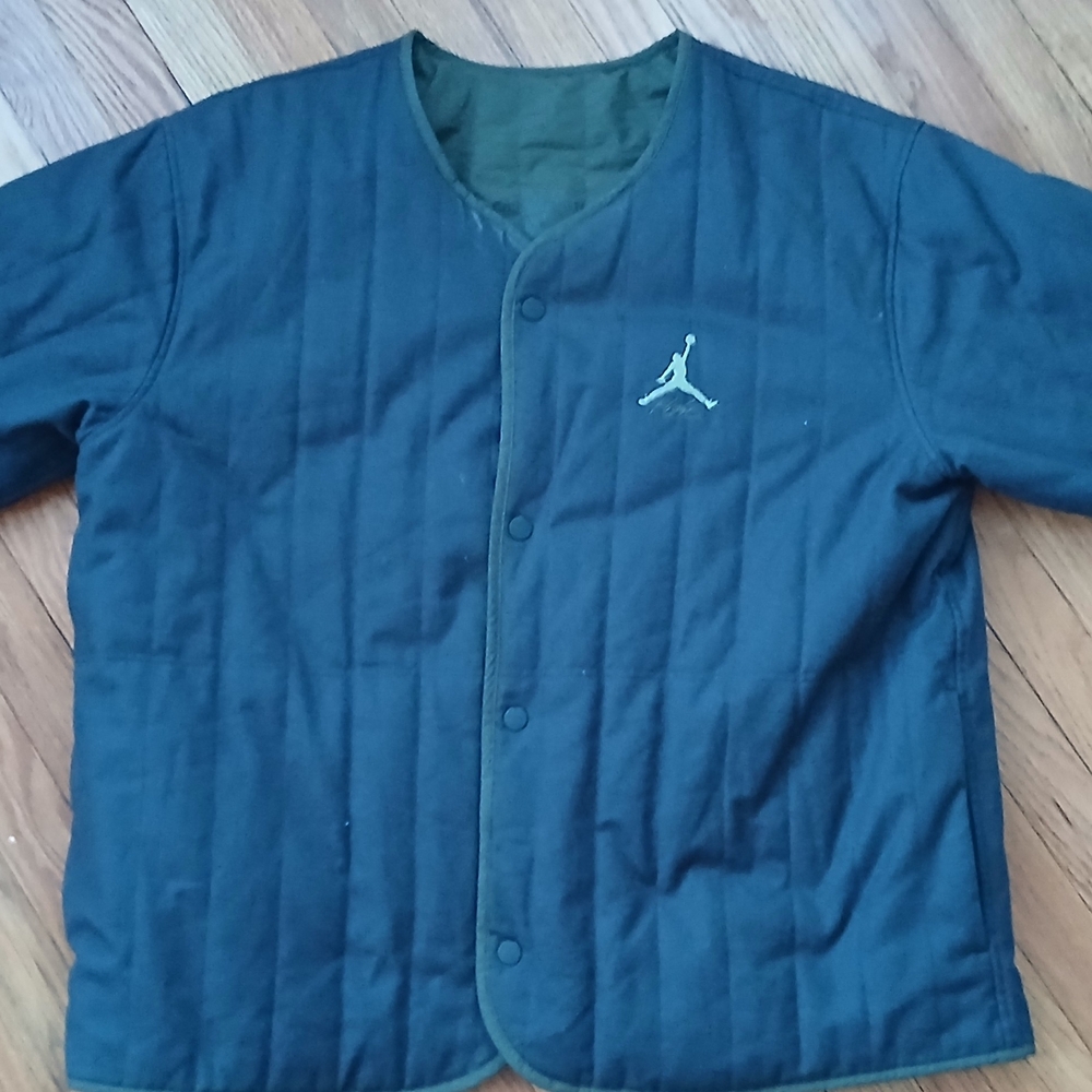 Jordan Black and Olive Men's Quilted Jacket